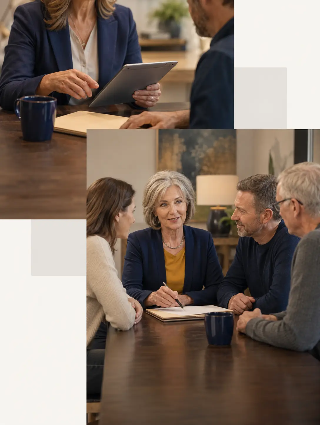 Financial advisor meeting with couple